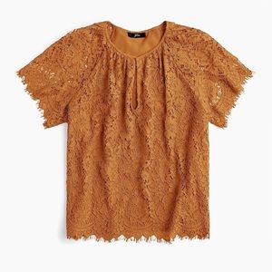 J. Crew Copper Lace Blouse